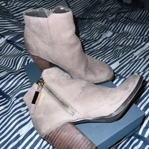 Aldo Taupe Ankle Boots with Zipper